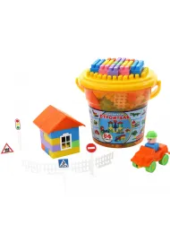 Polesie 37213 Klocki Budowniczy (84 elem. w wiaderku Maxi)