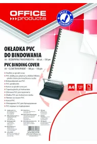 Ok�adki do bindowania A4 Office Products transparentne 100 szt.