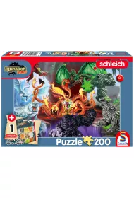 Puzzle 200 el. Straszne stworzenia + figurka Schmidt