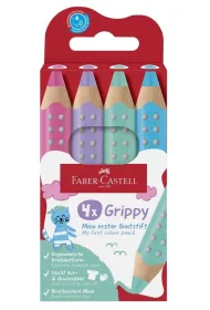 Kredki Grippy pastelowe 4kol FABER CASTELL