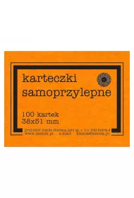 Ziemia Obiecana Karteczki samoprzylepne fluo pomara�czowe 38x51 mm, 100 arkuszy
