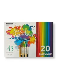 Penword Blok rysunkowy A3 kolor 80g 20 kartek