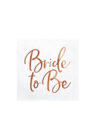 PartyDeco Serwetki Bride to Be r�owe z�oto 33x33cm