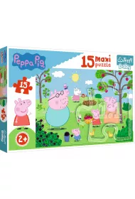 Puzzle maxi 15 el. Peppa w ogrodzie Trefl