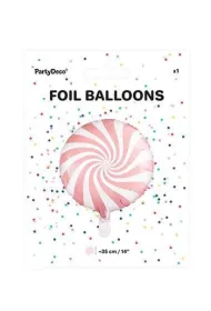 PartyDeco Balon foliowy Cukierek jasny r�owy 35cm