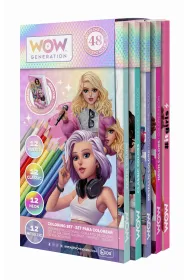 KIDS EUROSWAN Zestaw pi�mienniczy - kredki + o��wki + zeszyt WOW g�adki