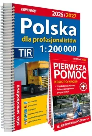 Polska Atlas Samochodowy dla Profesjonalist�w 1:200 000 + Pierwsza Pomoc 2025/2026