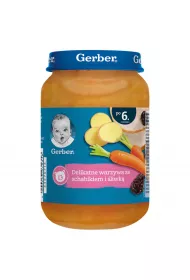 Gerber Obiadek schabik ze liwk w warzywach dla niemowlt po 6 miesicu 190 g