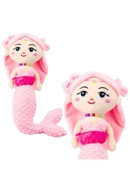 Syrenka pluszowa z koralami r�owa 32cm LeanToys