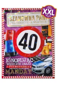 Yeku Karnet Premium Mandat 40 urodziny damskie (24x33cm)