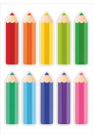 LearnHow Dekoracje - kolorowe kredki 10 szt.