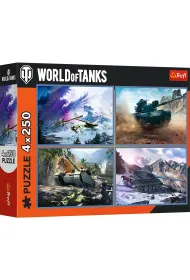 Puzzle 4x250 el. Wielka bitwa czo�g�w Trefl