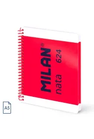 Milan Zeszyt na spirali A5 1918 r�owy linia 80 kartek