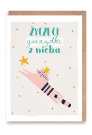 Cardie Kartka urodzinowa Gwiazdka z Nieba + eko koperta