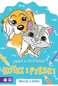 Kotki i pieski. Zabawa w kolorowanie