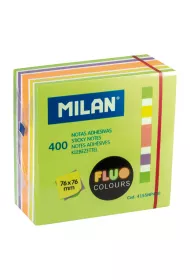 Milan Karteczki samoprzylepne Fluo kostka 76 x 76 mm 400 kartek 400 szt.