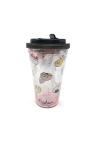 Kubek ze s�omk� i pokrywk� Pusheen Sushi Cat