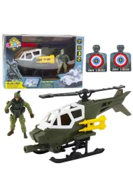 Helikopter wojskowy i figurka �o�nierza z broni�