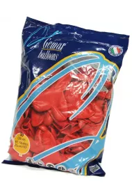 Godan Balony pastelowe Serce bez nadruku czerwone 50 szt.