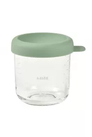 Beaba Pojemnik soiczek szklany z zamkniciem Sage green 250 ml