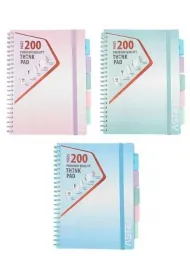 Ko�ozeszyt A4/200k linia PP Ombre Pastel mix ASTRA