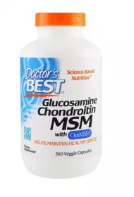Doctors Best Glukozamina + Chondroityna + MSM Suplement diety 360 kaps.