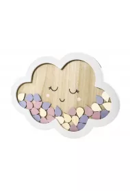 PartyDeco Drewniana ksi�ga go�ci Chmurka 30.5x43cm