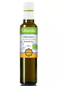 Olandia Olej lniany toczony na zimno 250 ml Bio