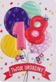 Karnet okazjonalny B6 z kopert� 18 urodziny PAN DRAGON HM200-3218