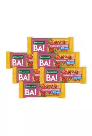 Bakalland Ba! Baton 5 zb Truskawka i Quinoa bez dodatku cukru Zestaw 6 x 30 g