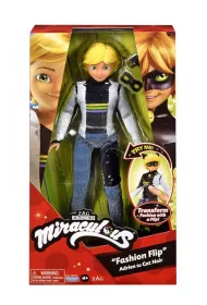 Miraculous: Biedronka i Czarny Kot Adrien. Czarny Kot w zmieniajcym si stroju z cekinami Playmates