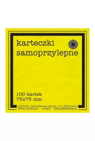 Ziemia Obiecana Karteczki samoprzylepne Fluo ��te 75x75 mm 100 kartek