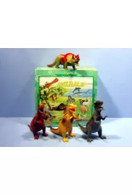 Dinozaur gumowy z groszkiem 20cm mix  HTE003