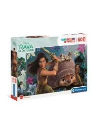 Puzzle 60 el. Maxi SuperColor. Raya i ostatni smok Clementoni