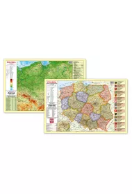 Eko-Graf Podk�adka na biurko. Mapa fizyczno-administracyjna Polska