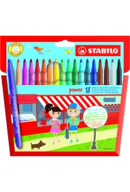 Stabilo Flamastry Power w etui 18 szt.