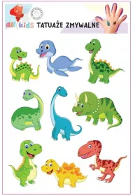 Tatuae zmywalne dla dzieci Dinusie 1 All4Kids