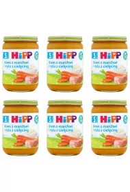 Hipp Krem z marchwi i ryu z cielcin po 5. miesicu zestaw 6 x 190 g Bio