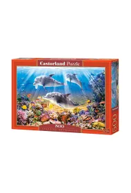 Puzzle 500 el. Podwodne delfiny Castorland