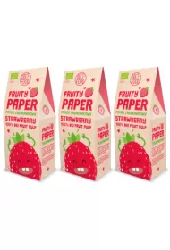 Diet-Food Papier owocowy - truskawka 100% Zestaw 3 x 25 g Bio