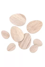 dpCraft Jajka drewniane - naturalne 4 cm, 7 cm