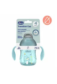 Chicco Kubek treningowy z mi�kkim ustnik 200ml turkus 4m+
