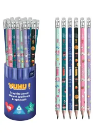 Interdruk O��wek grafitowy tr�jk�tny z gumk� HB Yuhu