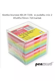 Penword Kostka biurowa w pude�ku mix 85x85x70mm 720 kartek