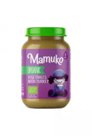 Mamuko Organiczny Obiadek Warzywa z Indykiem od 6 miesica 190 g Bio