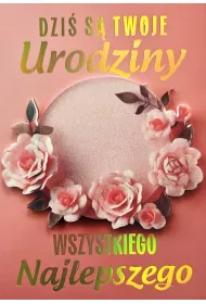 Yeku Karnet Urodziny damskie kwiaty