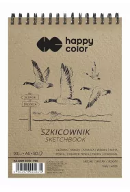 Happy Color Szkicownik na spirali PTAKI, A6, 90g, 80 arkuszy 80 kartek