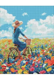 Ideyka Diamentowa mozaika - Podr� w kwiatach 40x50cm