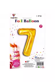 Mk Trade Balon foliowy cyfra 7 z�oty 81 cm