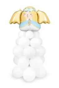 PartyDeco Bukiet balon�w Anio� bia�y 140x70cm